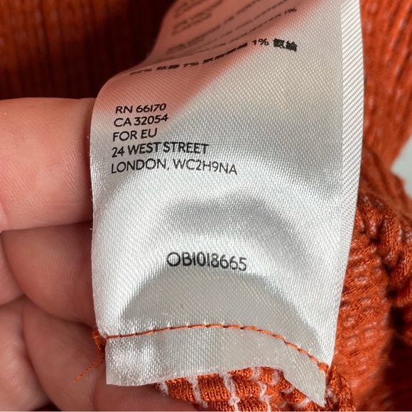 Anthropologie Montauk Textured Tank Top Button Back in Burnt Orange XS - Picture 11 of 11